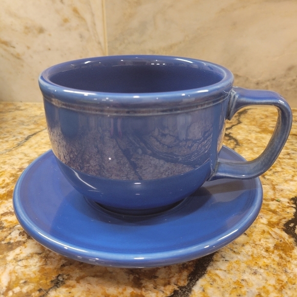 Fiestaware Other - Fiestaware Jumbo Mug & Jumbo Saucer Set SAPPHIRE